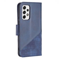 Kryty na mobil | Peňaženkové puzdro Crocodile Texture modré – Samsung Galaxy A53 5G | Kryty na mobil