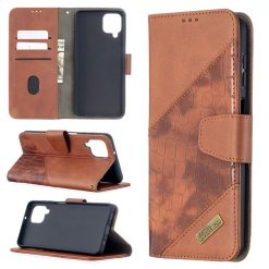 Kryty na mobil | Peňaženkové puzdro Crocodile Texture hnedé – Samsung Galaxy A12 / M12 | Kryty na mobil