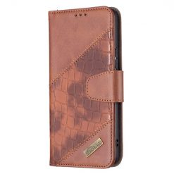 Kryty na mobil | Peňaženkové puzdro Crocodile Texture hnedé – Samsung Galaxy A53 5G | Kryty na mobil