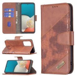 Kryty na mobil | Peňaženkové puzdro Crocodile Texture hnedé – Samsung Galaxy A53 5G | Kryty na mobil