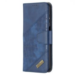 Kryty na mobil | Peňaženkové puzdro Crocodile Texture modré – Samsung Galaxy A12 / M12 | Kryty na mobil
