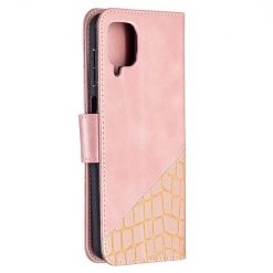 Kryty na mobil | Peňaženkové puzdro Crocodile Texture ružové – Samsung Galaxy A12 / M12 | Kryty na mobil