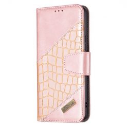Peňaženkové puzdro Crocodile Texture ružové – Samsung Galaxy A53 5G