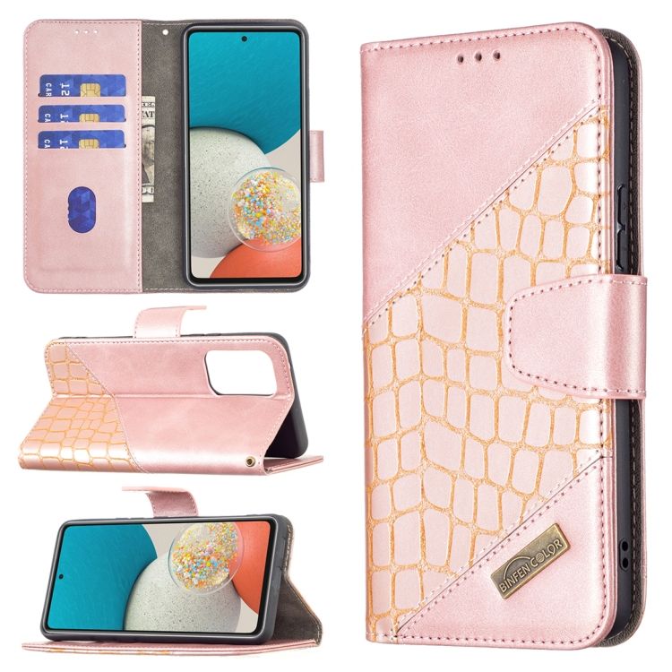 Peňaženkové puzdro Crocodile Texture ružové – Samsung Galaxy A53 5G | Kryty na mobil Kryty na mobil | Peňaženkové puzdro Crocodile Texture ružové – Samsung Galaxy A53 5G | Kryty na mobil