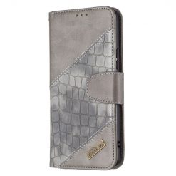 Kryty na mobil | Peňaženkové puzdro Crocodile Texture sivé – Samsung Galaxy A53 5G | Kryty na mobil