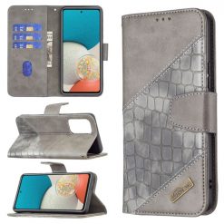 Kryty na mobil | Peňaženkové puzdro Crocodile Texture sivé – Samsung Galaxy A53 5G | Kryty na mobil