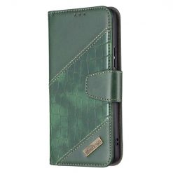 Kryty na mobil | Peňaženkové puzdro Crocodile Texture zelené – Samsung Galaxy A53 5G | Kryty na mobil