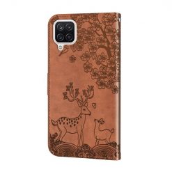 Peňaženkové puzdro Embossing Pattern Jeleň hnedé – Samsung Galaxy A12 / M12 | Kryty na mobil Kryty na mobil | Peňaženkové puzdro Embossing Pattern Jeleň hnedé – Samsung Galaxy A12 / M12 | Kryty na mobil