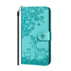 Kryty na mobil | Peňaženkové puzdro Embossing Pattern Jeleň zelené – Samsung Galaxy A12 / M12 | Kryty na mobil