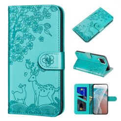 Kryty na mobil | Peňaženkové puzdro Embossing Pattern Jeleň zelené – Samsung Galaxy A12 / M12 | Kryty na mobil