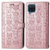 Kryty na mobil | Peňaženkové puzdro Embossing Pattern Pes a Mačka sivé – Samsung Galaxy A12 / M12 | Kryty na mobil