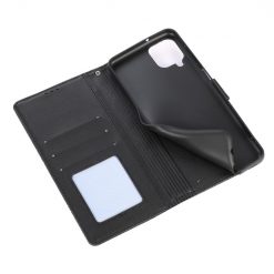 Kryty na mobil | Peňaženkové puzdro Embossing Pattern Slnečnica čierne – Samsung Galaxy A12 / M12 | Kryty na mobil