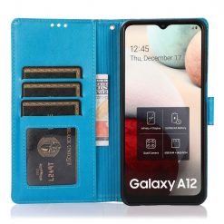 Kryty na mobil | Peňaženkové puzdro Embossing Pattern Slnečnica modré – Samsung Galaxy A12 / M12 | Kryty na mobil