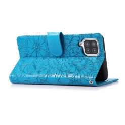 Kryty na mobil | Peňaženkové puzdro Embossing Pattern Slnečnica modré – Samsung Galaxy A12 / M12 | Kryty na mobil