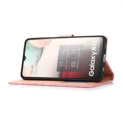 Peňaženkové puzdro Embossing Pattern Slnečnica ružové – Samsung Galaxy A12 / M12 | Kryty na mobil Kryty na mobil | Peňaženkové puzdro Embossing Pattern Slnečnica ružové – Samsung Galaxy A12 / M12 | Kryty na mobil