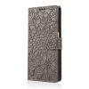 Kryty na mobil | Peňaženkové puzdro Embossing Pattern Slnečnica čierne – Samsung Galaxy A12 / M12 | Kryty na mobil