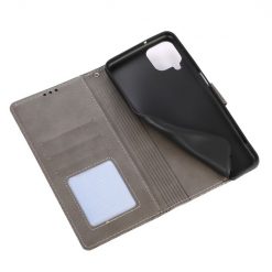 Kryty na mobil | Peňaženkové puzdro Embossing Pattern Slnečnica sivé – Samsung Galaxy A12 / M12 | Kryty na mobil