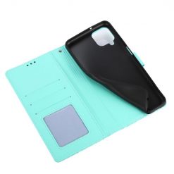 Kryty na mobil | Peňaženkové puzdro Embossing Pattern Slnečnica zelené – Samsung Galaxy A12 / M12 | Kryty na mobil