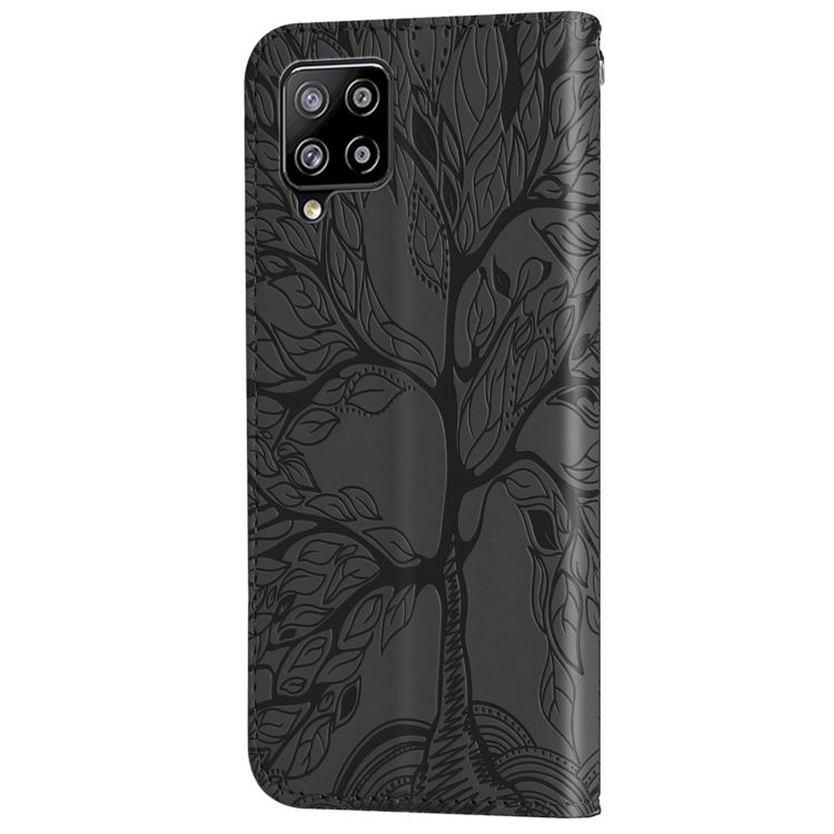 Peňaženkové puzdro Embossing Pattern Strom čierne – Samsung Galaxy A12 / M12 | Kryty na mobil Kryty na mobil | Peňaženkové puzdro Embossing Pattern Strom čierne – Samsung Galaxy A12 / M12 | Kryty na mobil