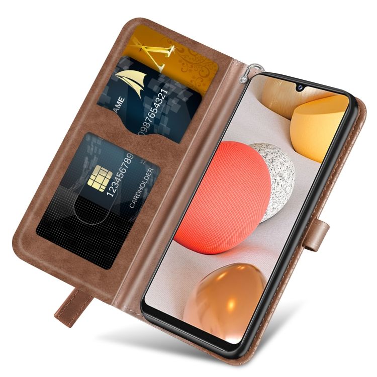 Peňaženkové puzdro Embossing Pattern Strom hnedé – Samsung Galaxy A12 / M12 | Kryty na mobil Kryty na mobil | Peňaženkové puzdro Embossing Pattern Strom hnedé – Samsung Galaxy A12 / M12 | Kryty na mobil