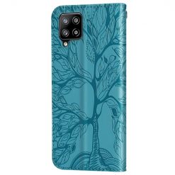 Kryty na mobil | Peňaženkové puzdro Embossing Pattern Strom modré – Samsung Galaxy A12 / M12 | Kryty na mobil
