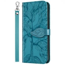 Kryty na mobil | Peňaženkové puzdro Embossing Pattern Strom modré – Samsung Galaxy A12 / M12 | Kryty na mobil