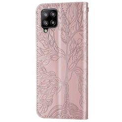 Peňaženkové puzdro Embossing Pattern Strom ružové – Samsung Galaxy A12 / M12 | Kryty na mobil Kryty na mobil | Peňaženkové puzdro Embossing Pattern Strom ružové – Samsung Galaxy A12 / M12 | Kryty na mobil