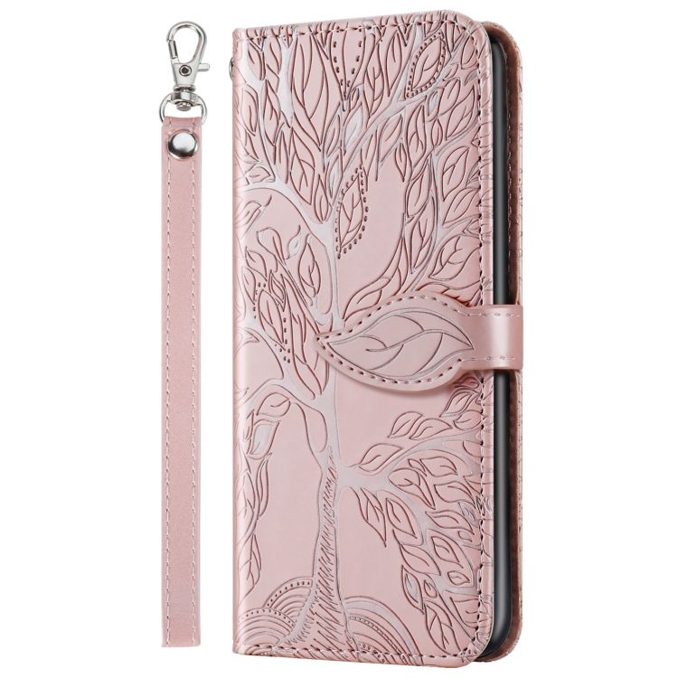 Peňaženkové puzdro Embossing Pattern Strom ružové – Samsung Galaxy A12 / M12 | Kryty na mobil Kryty na mobil | Peňaženkové puzdro Embossing Pattern Strom ružové – Samsung Galaxy A12 / M12 | Kryty na mobil