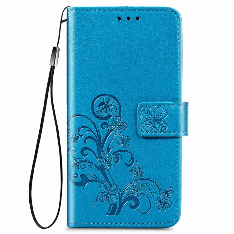 Peňaženkové puzdro Embossing Pattern Štvorlístok modré – Samsung Galaxy A12 / M12 | Kryty na mobil Kryty na mobil | Peňaženkové puzdro Embossing Pattern Štvorlístok modré – Samsung Galaxy A12 / M12 | Kryty na mobil