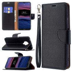 Kryty na mobil | Peňaženkové puzdro Fancy Litchi čierne – Nokia G10 / G20 | Kryty na mobil