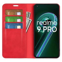 Kryty na mobil | Peňaženkové puzdro Magnetic smooth case červené – Realme 9 5G / 9 Pro | Kryty na mobil