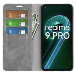 Kryty na mobil | Peňaženkové puzdro Magnetic smooth case sivé – Realme 9 5G / 9 Pro | Kryty na mobil