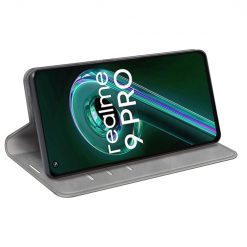 Kryty na mobil | Peňaženkové puzdro Magnetic smooth case sivé – Realme 9 5G / 9 Pro | Kryty na mobil