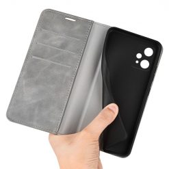 Kryty na mobil | Peňaženkové puzdro Magnetic smooth case sivé – Realme 9 5G / 9 Pro | Kryty na mobil