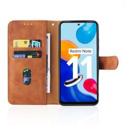 Kryty na mobil | Peňaženkové puzdro Solid hnedé – Xiaomi Redmi Note 11 (4G) / Note 11S | Kryty na mobil