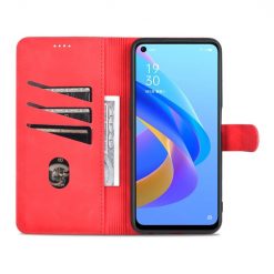 Kryty na mobil | Peňaženkové puzdro AZNS Skin Feel červené – Realme 9i / Oppo A96 | Kryty na mobil