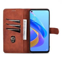 Kryty na mobil | Peňaženkové puzdro AZNS Skin Feel hnedé – Realme 9i / Oppo A96 | Kryty na mobil