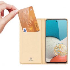 Kryty na mobil | Peňaženkové puzdro Dux Ducis Skin Pro zlaté – Samsung Galaxy A53 5G | Kryty na mobil