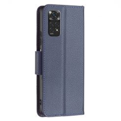 Peňaženkové puzdro Fancy Litchi modré – Xiaomi Redmi Note 11 (4G) / 11S | Kryty na mobil Kryty na mobil | Peňaženkové puzdro Fancy Litchi modré – Xiaomi Redmi Note 11 (4G) / 11S | Kryty na mobil