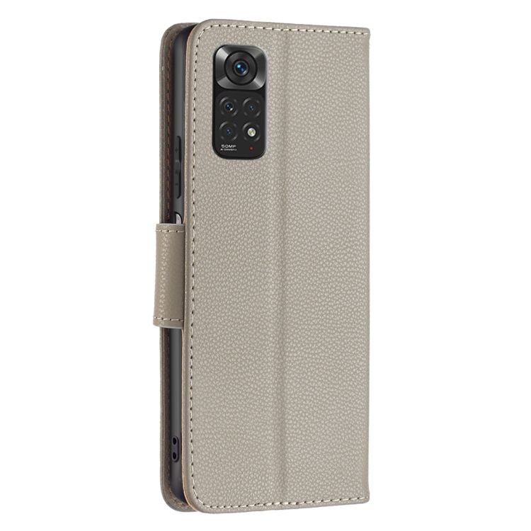 Peňaženkové puzdro Fancy Litchi sivé – Xiaomi Redmi Note 11 (4G) / 11S | Kryty na mobil Kryty na mobil | Peňaženkové puzdro Fancy Litchi sivé – Xiaomi Redmi Note 11 (4G) / 11S | Kryty na mobil