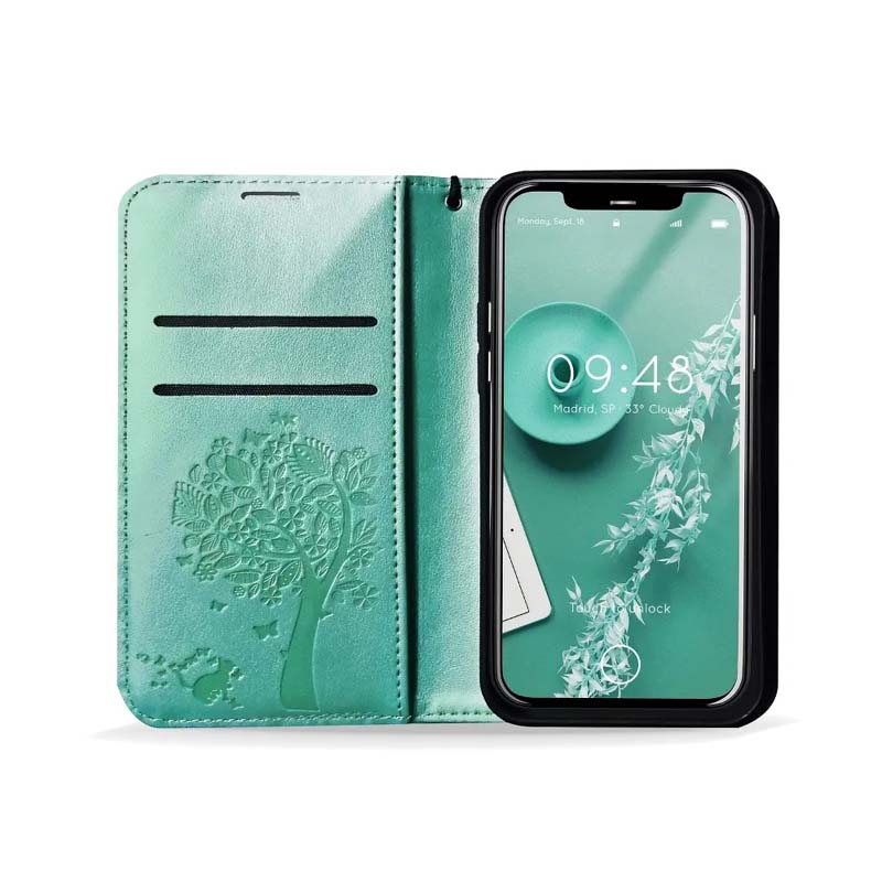 Peňaženkové puzdro Mezzo tree zelené – Xiaomi Poco M4 Pro 5G / Xiaomi Redmi Note 11S 5G | Kryty na mobil Kryty na mobil | Peňaženkové puzdro Mezzo tree zelené – Xiaomi Poco M4 Pro 5G / Xiaomi Redmi Note 11S 5G | Kryty na mobil