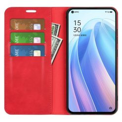 Kryty na mobil | Peňaženkové puzdro Posh magnetic case červené – Oppo Reno7 5G (Reno 7 5G) | Kryty na mobil