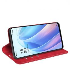 Kryty na mobil | Peňaženkové puzdro Posh magnetic case červené – Oppo Reno7 5G (Reno 7 5G) | Kryty na mobil