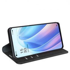 Kryty na mobil | Peňaženkové puzdro Posh magnetic case čierne – Oppo Reno7 5G (Reno 7 5G) | Kryty na mobil