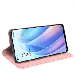 Kryty na mobil | Peňaženkové puzdro Posh magnetic case ružové – Oppo Reno7 5G (Reno 7 5G) | Kryty na mobil