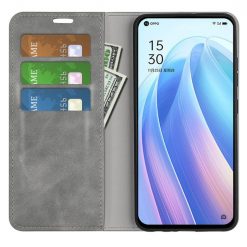 Kryty na mobil | Peňaženkové puzdro Posh magnetic case sivé – Oppo Reno7 5G (Reno 7 5G) | Kryty na mobil