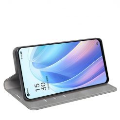 Kryty na mobil | Peňaženkové puzdro Posh magnetic case sivé – Oppo Reno7 5G (Reno 7 5G) | Kryty na mobil