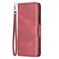 Kryty na mobil | Peňaženkové Puzdro Retro Lambskin Červené – Xiaomi Redmi Note 11 (4G) / 11S | Kryty na mobil