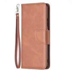 Kryty na mobil | Peňaženkové puzdro Retro Lambskin hnedé – Xiaomi Redmi Note 11 (4G) / 11S | Kryty na mobil