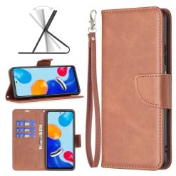 Peňaženkové puzdro Retro Lambskin hnedé – Xiaomi Redmi Note 11 (4G) / 11S | Kryty na mobil Kryty na mobil | Peňaženkové puzdro Retro Lambskin hnedé – Xiaomi Redmi Note 11 (4G) / 11S | Kryty na mobil